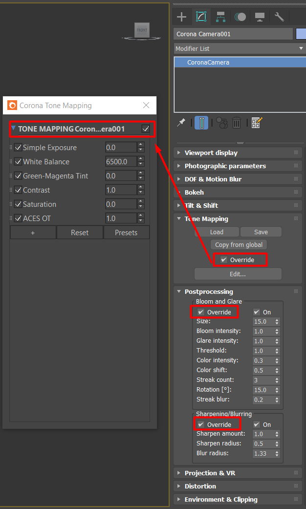 Настройки tone mapping 3ds max corona