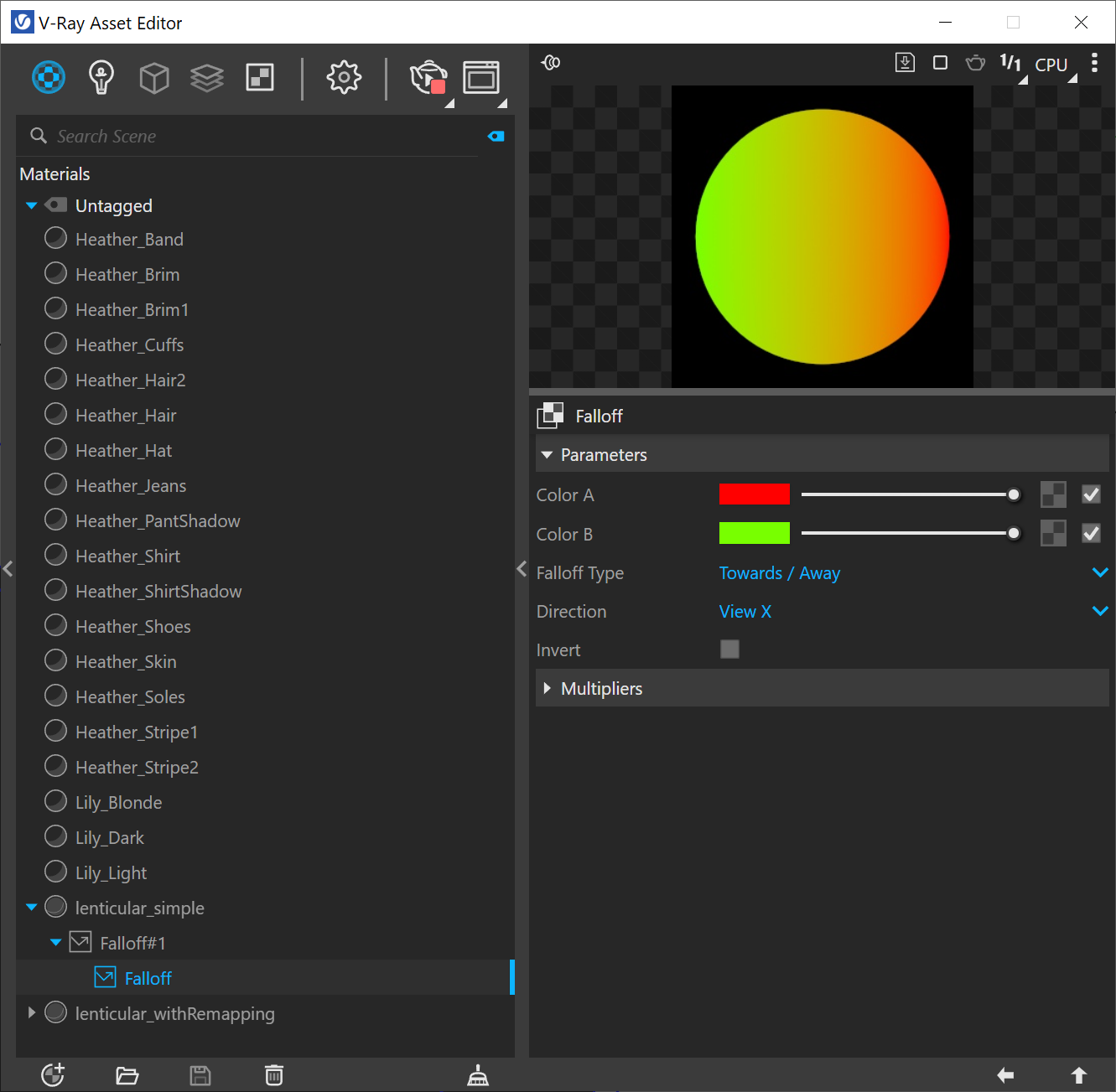 How to create a 3-way lenticular material where the texture changes ...