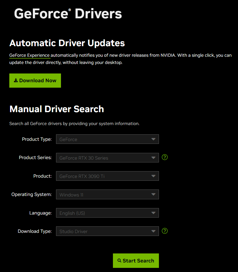 Nvidia auto driver online download