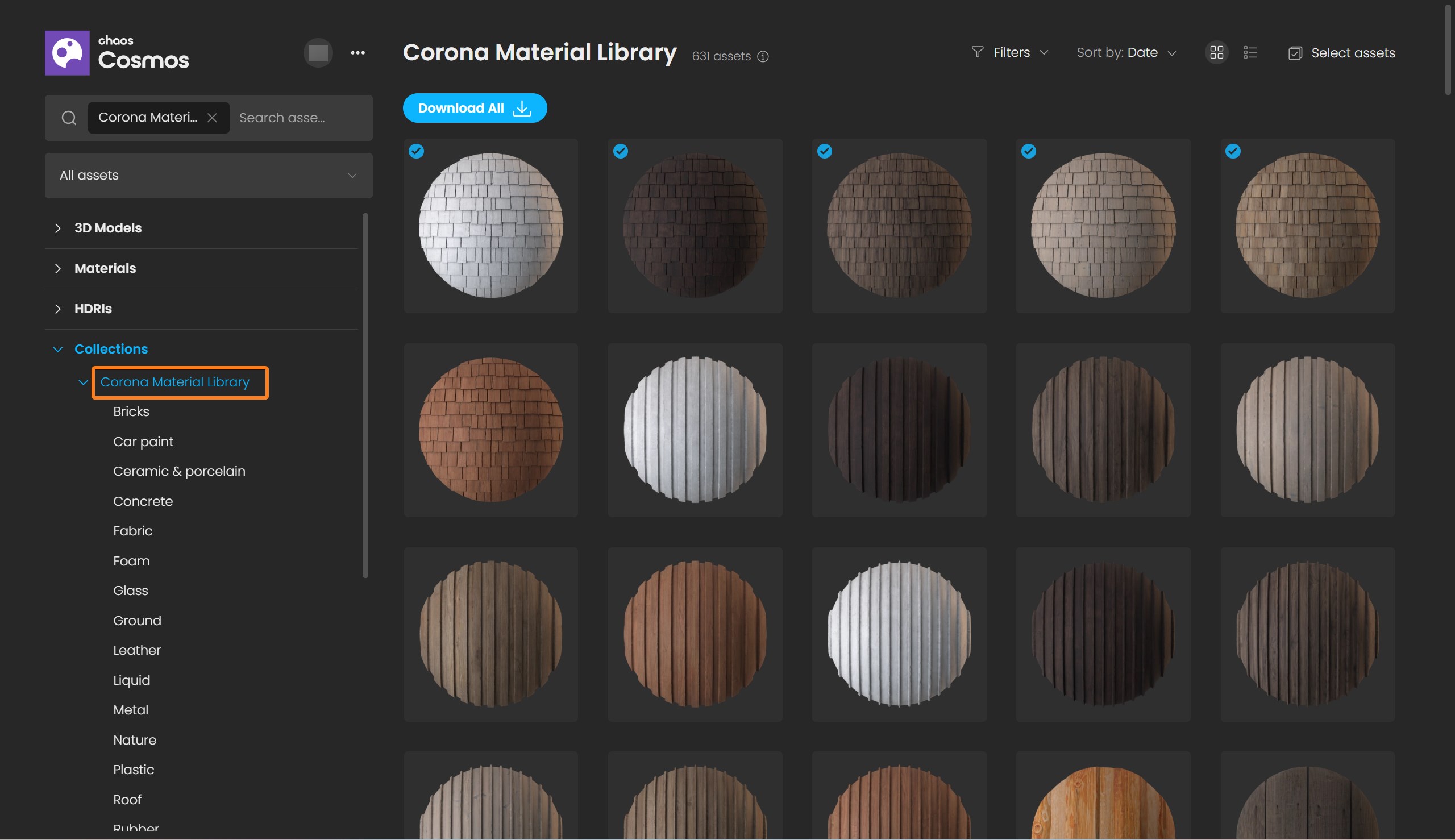 How to use the Corona Material Library for C4D? – Chaos Help Center