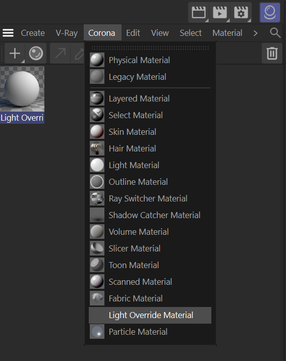 CoronaLightOverrideMaterial.png