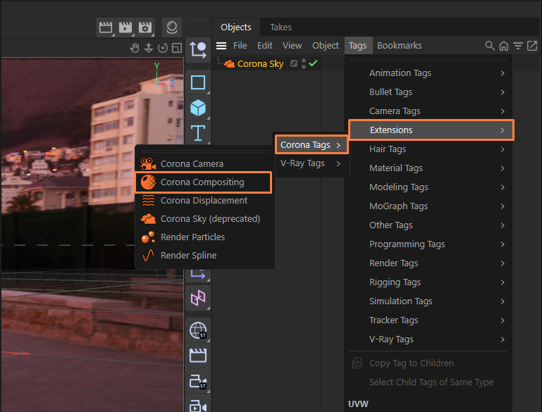 Corona Compositing Tag location.png