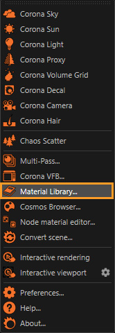 corona c4d material library