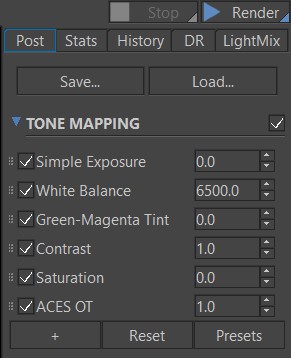 Настройки tone mapping 3ds max corona